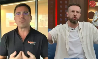 Rodrigo Bocardi alfineta estúdio da Band e Thiago Pasqualotto rebate ao vivo
