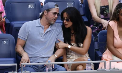 Brad Pitt e Ines de Ramon em clima de romance no US Open: Ator curte jogo e tira selfies com fãs