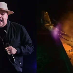 Avião de Rey Vaqueiro pega fogo ao pousar no RN; cantor e equipe passam bem