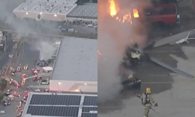 Helicóptero de reportagem da NBC cai em Los Angeles e deixa três mortos