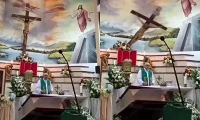 Padre morre após cruz cair em sua cabeça durante missa transmitida ao vivo no Equador