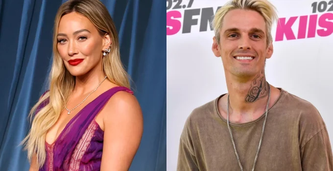 Hilary Duff revela visita paranormal de Aaron Carter: 'Ele foi meu namorado na adolescência', diz atriz