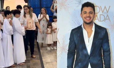 Filho de Cristiano Araújo, Bernardo impressiona com semelhança chocante ao pai em foto rara; fãs reagem: 'A cara do pai!'