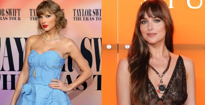 Taylor Swift Elogia Amiga Dakota Johnson em Homenagem da TIME: "Não Consegue Mentir!"