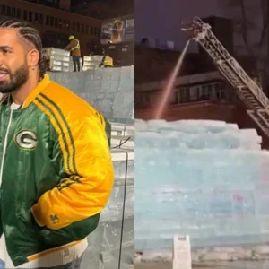 Drake: Escultura de gelo para divulgar "Iceman" vira caso de polícia e bombeiros intervêm em Toronto