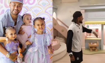 Neymar encanta web com brinquedoteca luxuosa para as filhas: 'Do tamanho da minha casa'