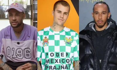 Neymar, Justin Bieber e Lewis Hamilton: Parça do craque revela encontro inusitado