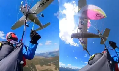 Vídeo Chocante: Parapentista é Atingida por Avião em Pleno Voo nos Alpes e Escapa Milagrosamente
