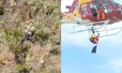 Mulher é resgatada após ser empurrada de penhasco pelo ex em MG e passar mais de 24h esperando socorro