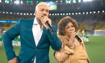 Alcione explica falha técnica na apresentação do Hino Nacional com Belo no Maracanã