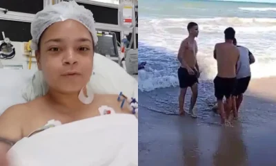 Jovem atacada por tubarão em Recife fala pela primeira vez: 'Tô bem'