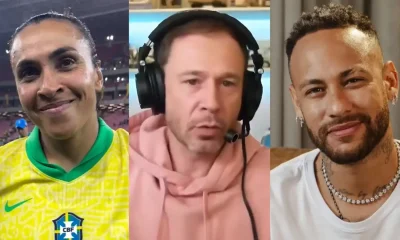 Tiago Leifert rebate críticas após vídeo comparar falas sobre Neymar e Marta: 'O jogo é sujo'