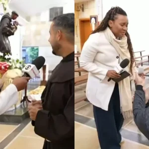 Repórter da Globo é pedida em casamento ao vivo e reage de forma inusitada