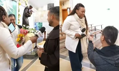 Repórter da Globo é pedida em casamento ao vivo e reage de forma inusitada