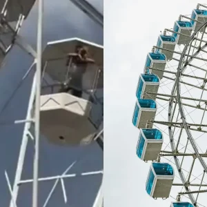 Casal é flagrado em ato íntimo em roda-gigante de festival; imagens viralizam e caso vai para polícia