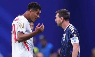 Messi e Bellingham protagonizam discussão quente em campo na Copa do Mundo; vídeo viraliza