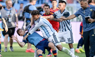 Copa do Mundo 2026: Paredes, da Argentina, se envolve em briga e empurra jogador da Espanha após final