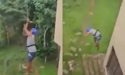 Turista despenca de tirolesa na Índia após falha em trava de segurança; vídeo choca